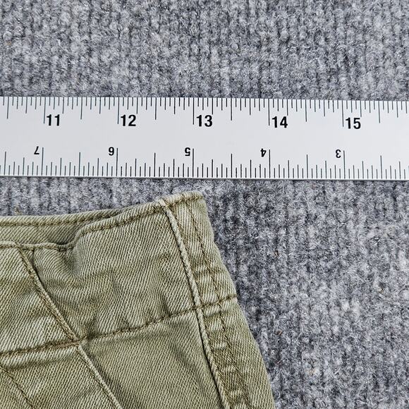 Easel Pants Jeans Womens Size Small Mid Rise Khaki Raw Edge Button Up - Picture 5 of 9